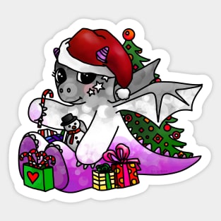 Little Ace Christmas Dragon Sticker